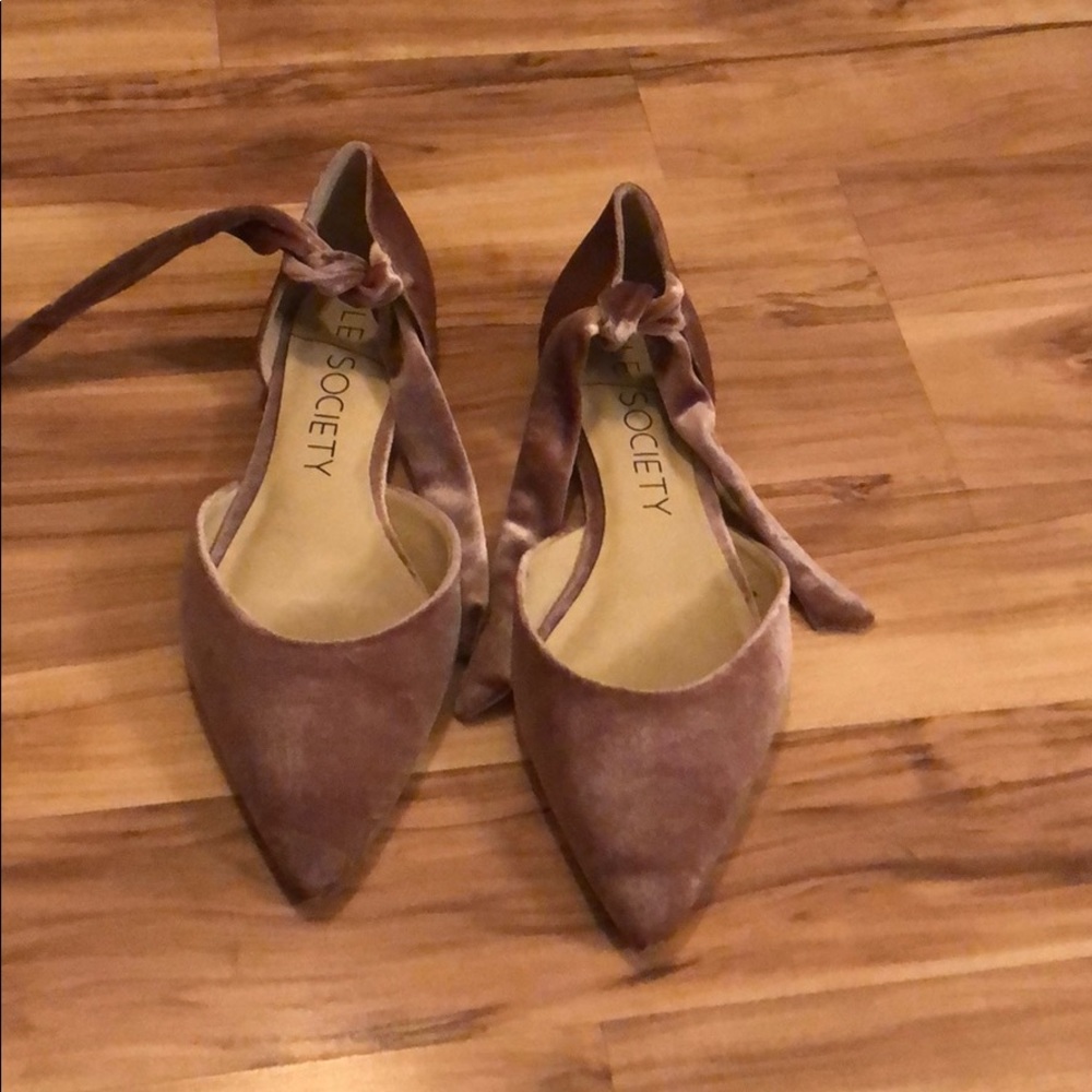 Sole society purple velvet flats